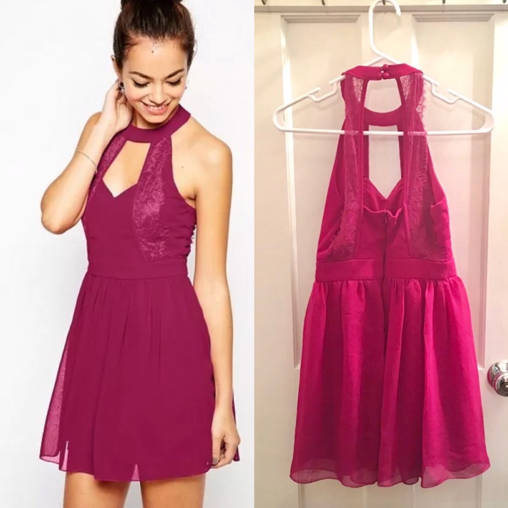 ASOS PETITE Exclusive Skater Dress with lace back